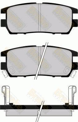 BRAKE ENGINEERING Комплект тормозных колодок, дисковый тормоз PA959